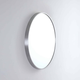 Remer Modern Round 810X810 Brits Nickel Framed Mirror With Mirage Magnifier