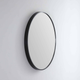Remer Modern Round 810X810 Manhattan Black Framed Mirror With Mirage Magnifier