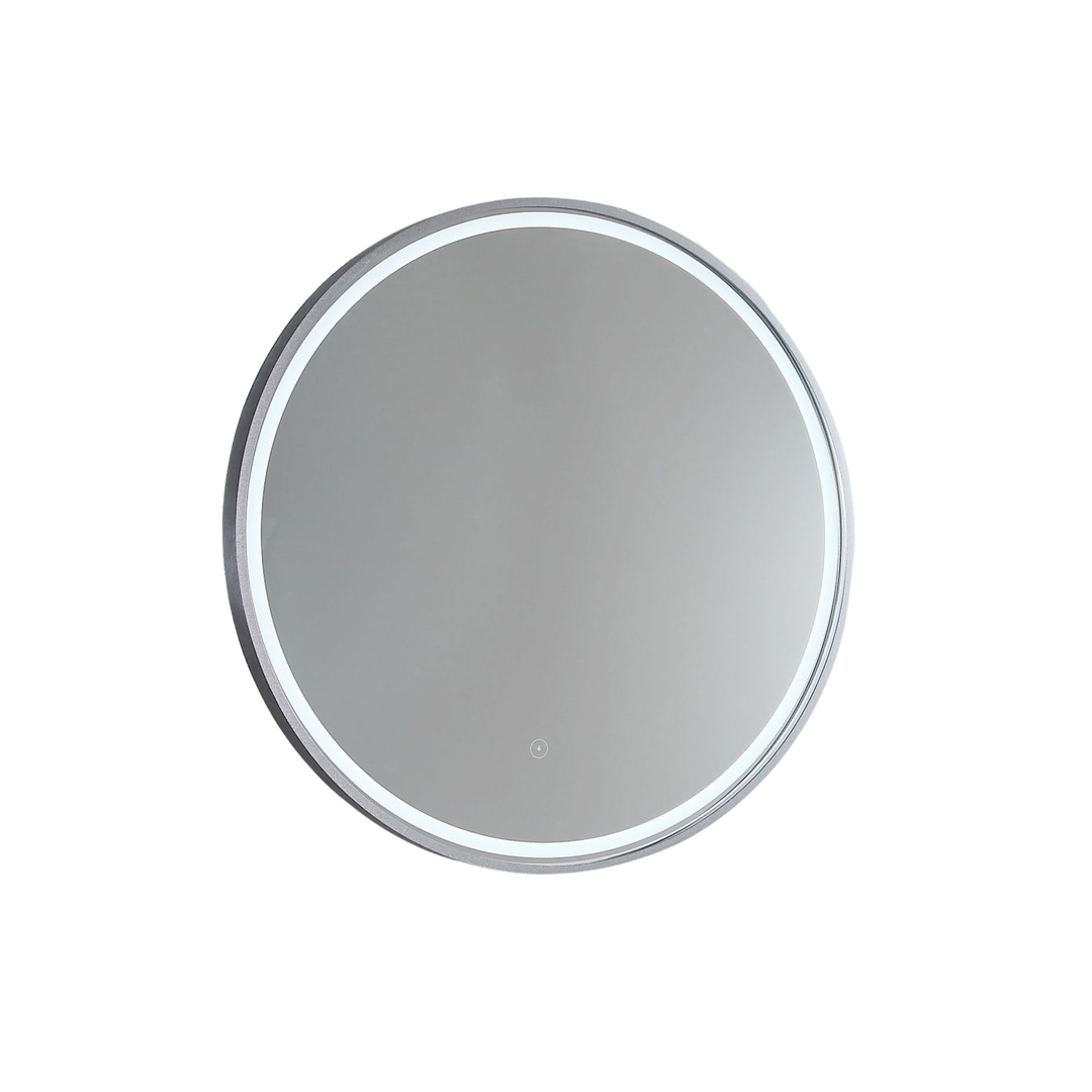 Remer Sphere 600 Round Led Mirror Brits Nickel Frame With Mirage Magnifier
