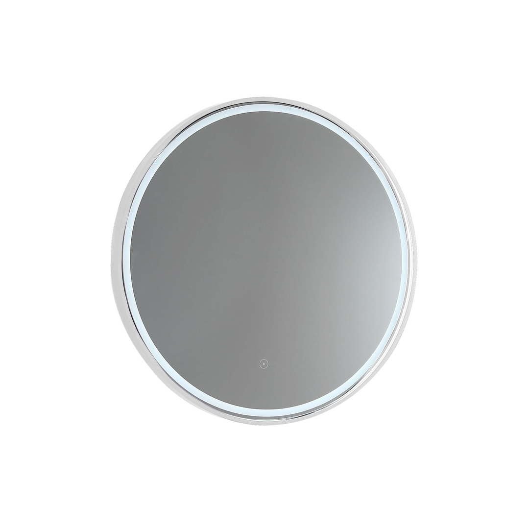 Remer Sphere 600 Round Led Mirror Milano White Frame With Mirage Magnifier