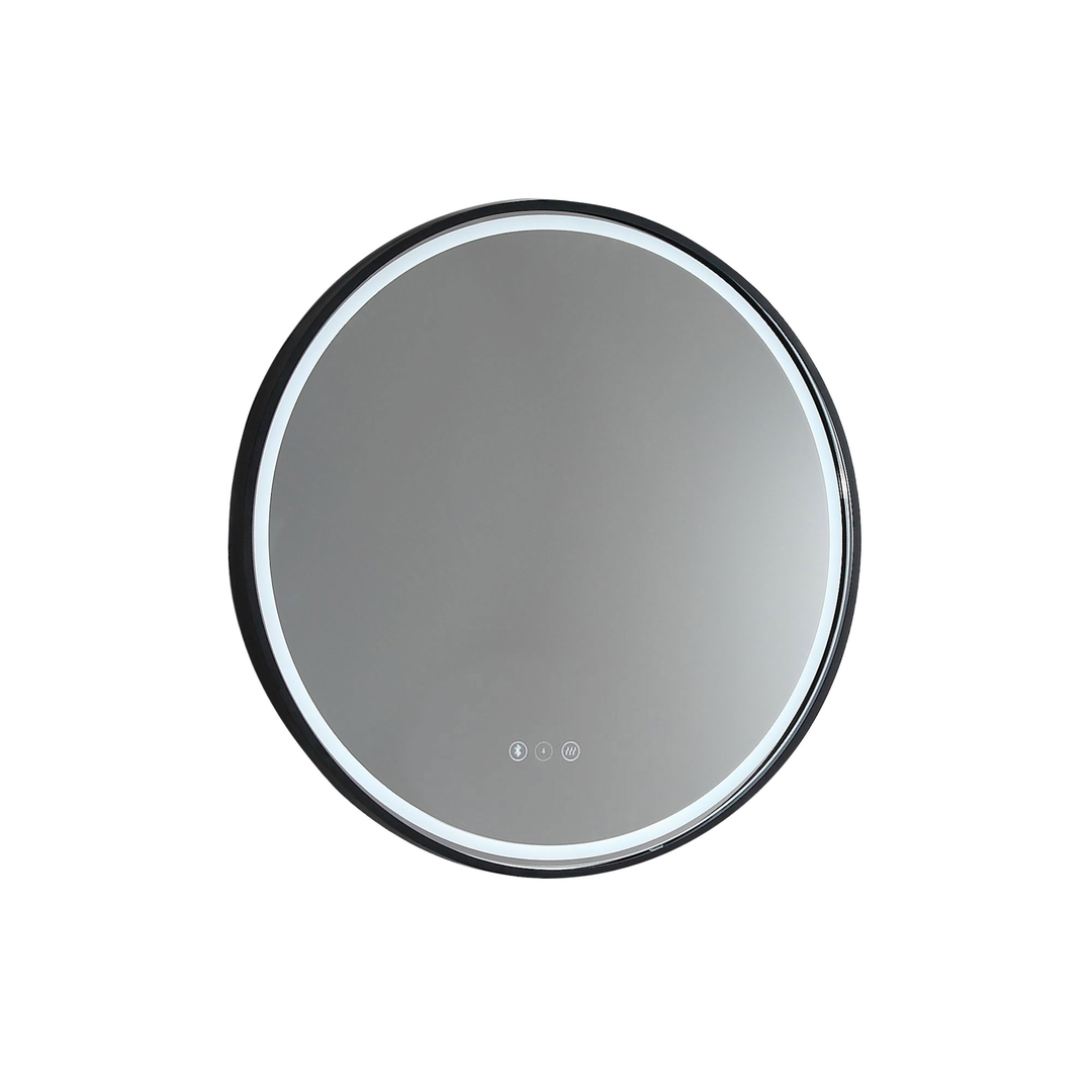 Remer Sphere 600 Round Led Mirror Demister Bluetooth Manhattan Black Frame Mirage Magnifier