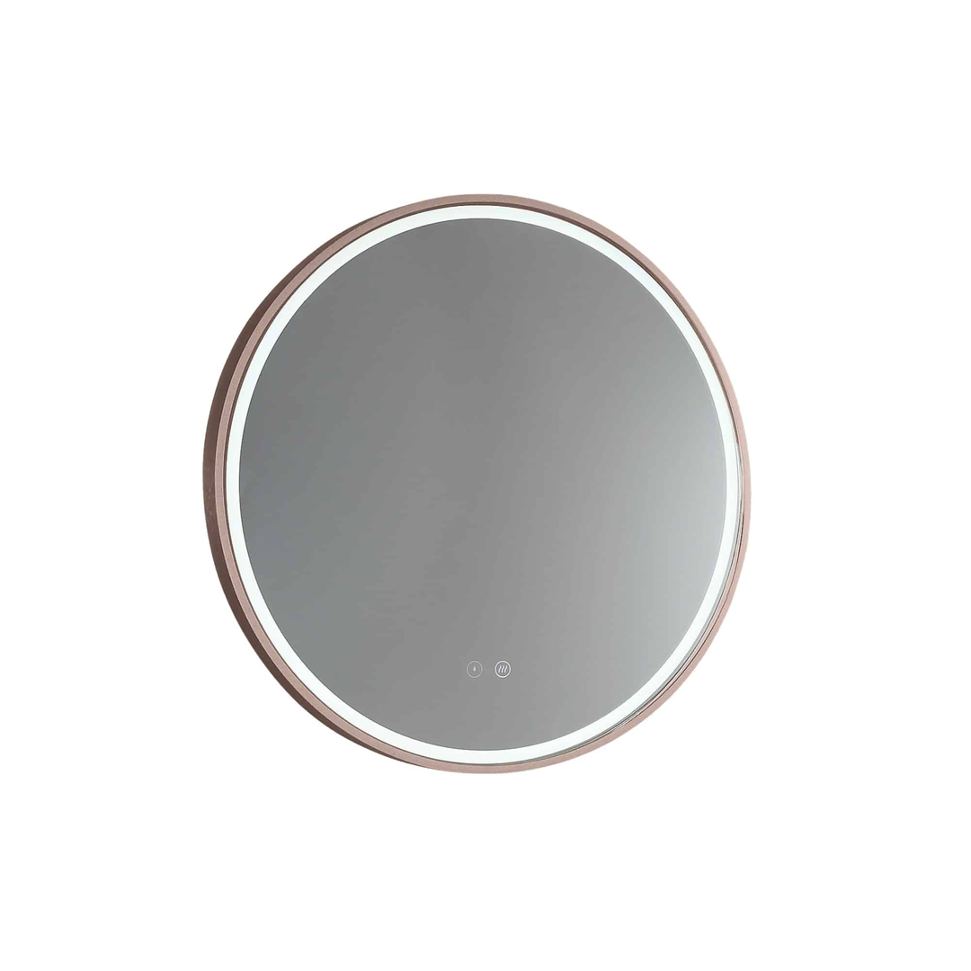 Remer Sphere 800 Round Led Mirror Demisterbluetooth With Cuban Bronze Frame