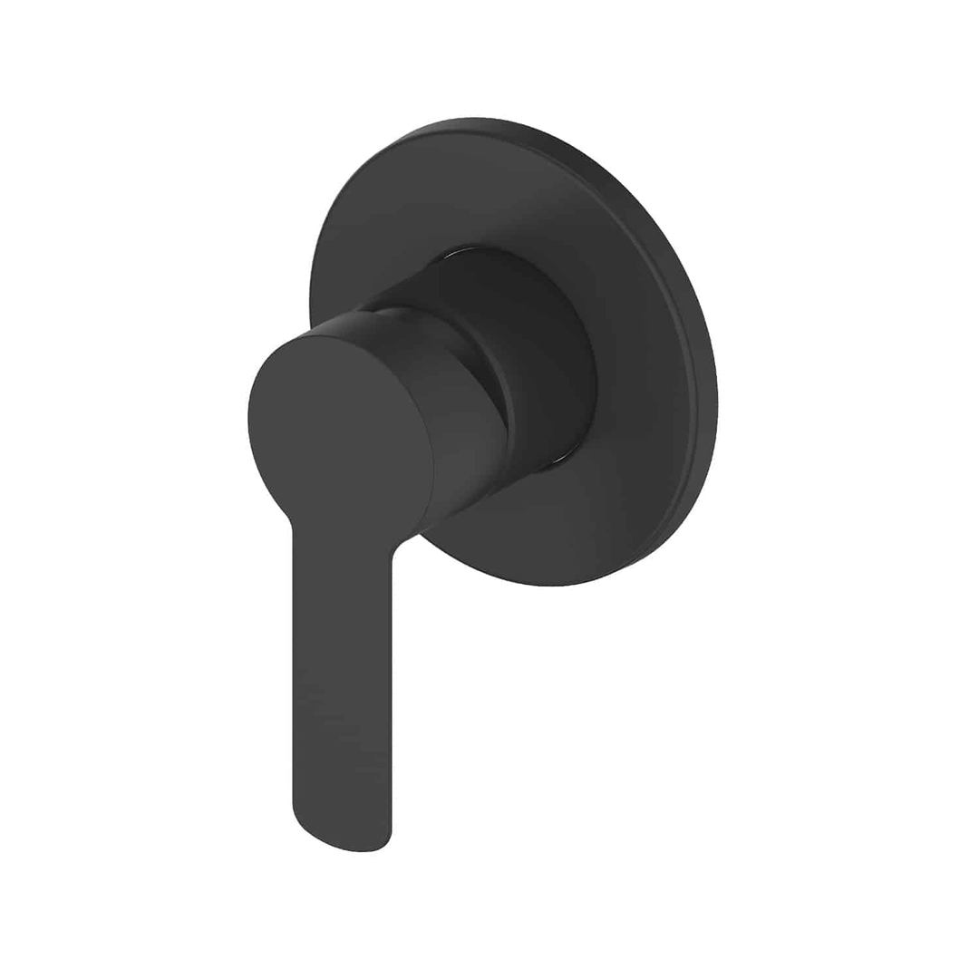 Greens Astro Ii Shower Mixer Round Plate Matte Black