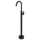 Fienza Empire Slim Floor Mounted Basin/Bath Mixer Matte Black Lf