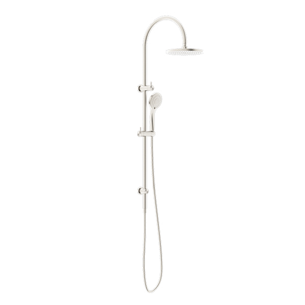 Nero Mecca Twin Shower With Air Shower Brushed Nickel