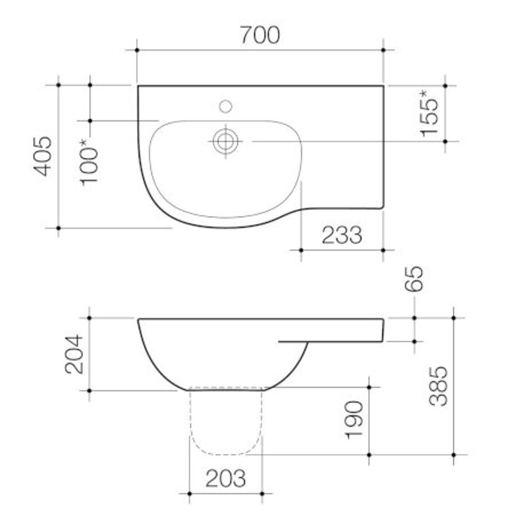 CARE 700 RH SHELF WB NTH NOF BY CAROMA(CAROMA P#:873300W)