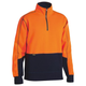 Bisley Hi Vis Fleece 1/4 Zip Pullover Orange/Navy
