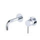 Fienza Kaya Chrome Basin/Bath Wall Mixer Set Round Plates 130Mm Outlet Lf Sus304