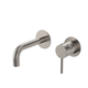 Fienza Kaya Brushed Nickel Basin/Bath Wall Mixer Set Round Plates 130Mm Outlet Lf Sus304