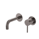 Fienza Kaya Gun Metal Basin/Bath Wall Mixer Set Round Plates 130Mm Outlet Lf Sus304