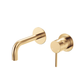 Fienza Kaya Urban Brass Basin/Bath Wall Mixer Set Round Plates 130Mm Outlet Lf Sus304