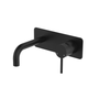Fienza Kaya Matte Black Basin/Bath Wall Mixer Set Rectangular Plate 130Mm Outlet Lf Sus304