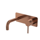 Fienza Kaya Brushed Copper Basin/Bath Wall Mixer Set Rect Plate 130Mm Outlet Lf Sus304