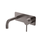 Fienza Kaya Gun Metal Basin/Bath Wall Mixer Set Rectangular Plate 130Mm Outlet Lf Sus304