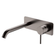 Fienza Kaya Basin/Bath Wall Mixer Set Rectangular Plate 200mm Outlet Gun Metal