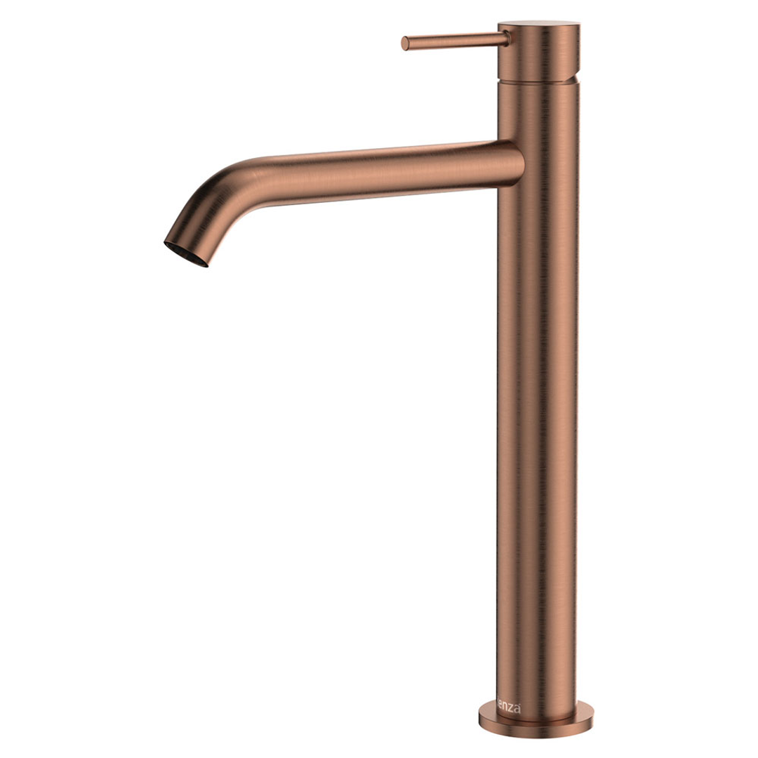 Fienza Kaya Tall Basin Mixer Brushed Copper Lf Sus304
