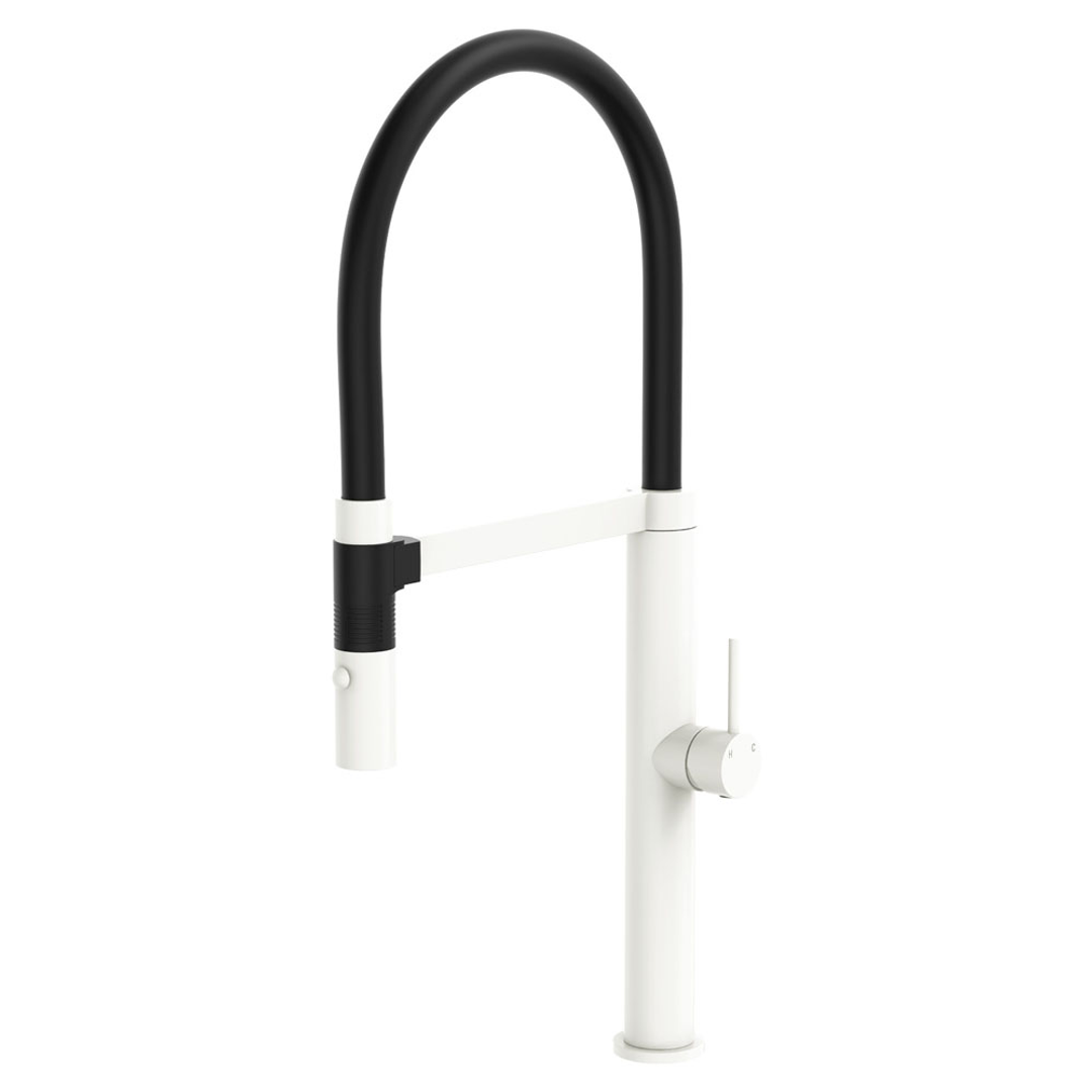 Fienza Kaya Pull Down Sink Mixer - Matte White