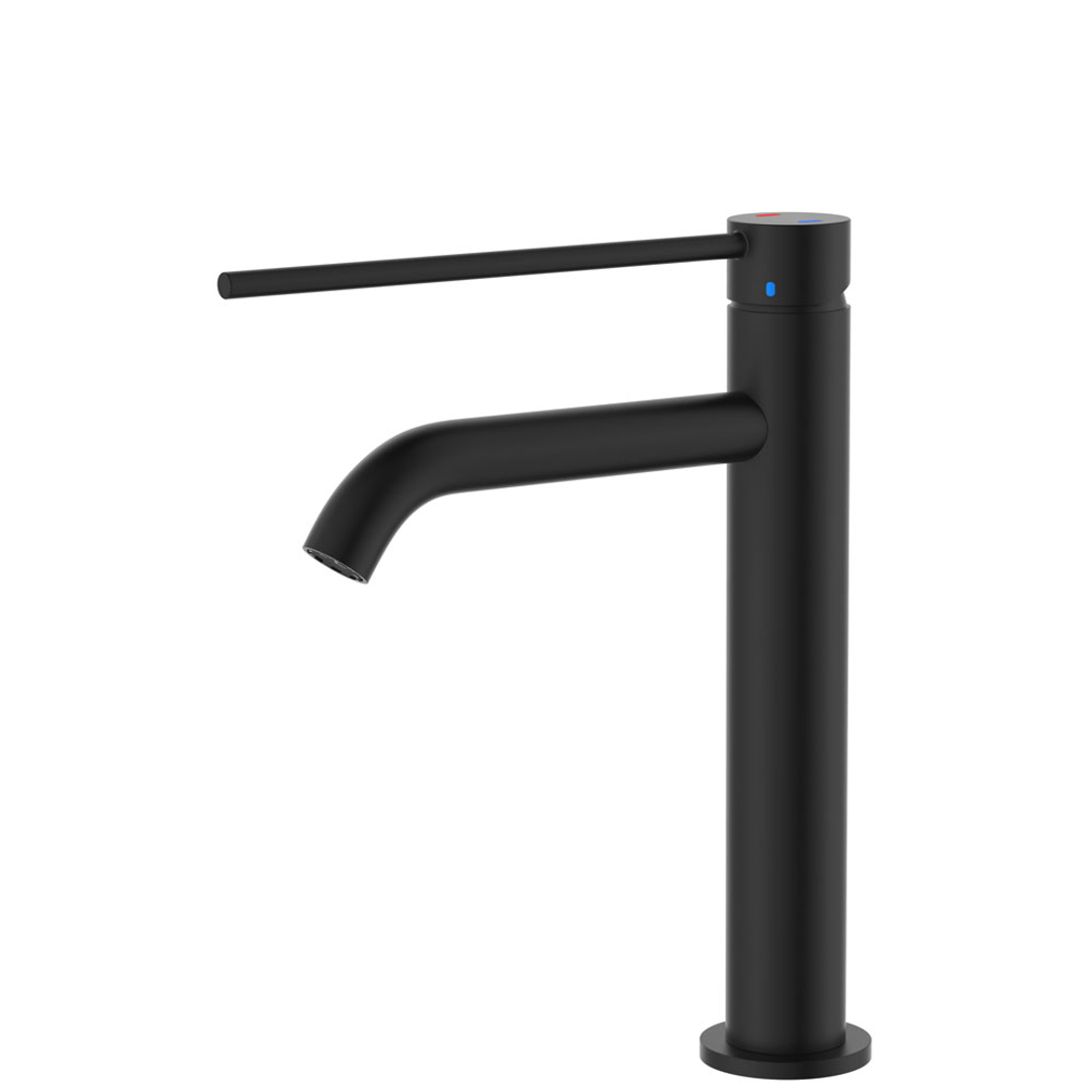 Fienza Kaya Care Medium Basin Mixer Matte Black Lf Sus304