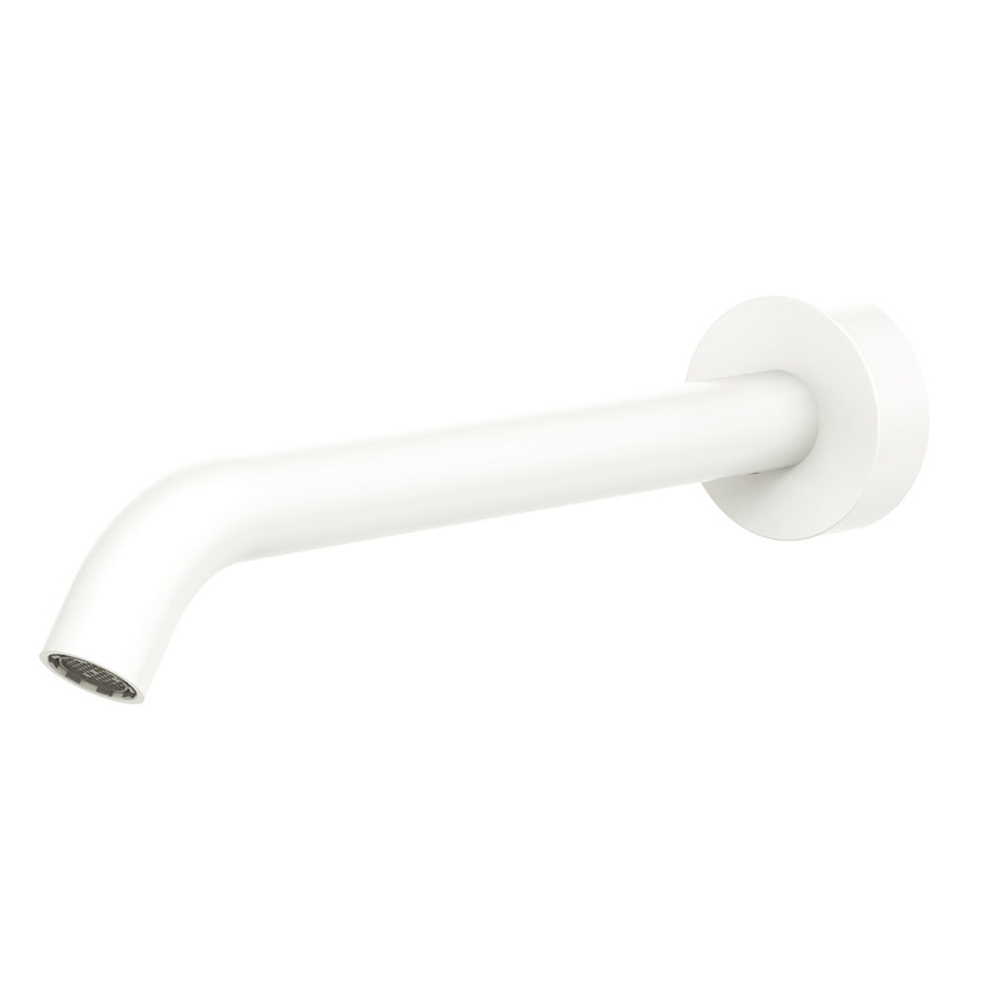 Fienza Kaya Matte White Wall Basin/Bath 220Mm Outlet Round Plate Lf Sus304