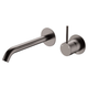 Fienza Kaya Up Basin/Bath Wall Mixer Set Round Plates 200mm Outlet Gun Metal