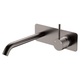 Fienza Kaya Up Basin/Bath Wall Mixer Set Rectangular Plate 200mm Outlet Gun Metal