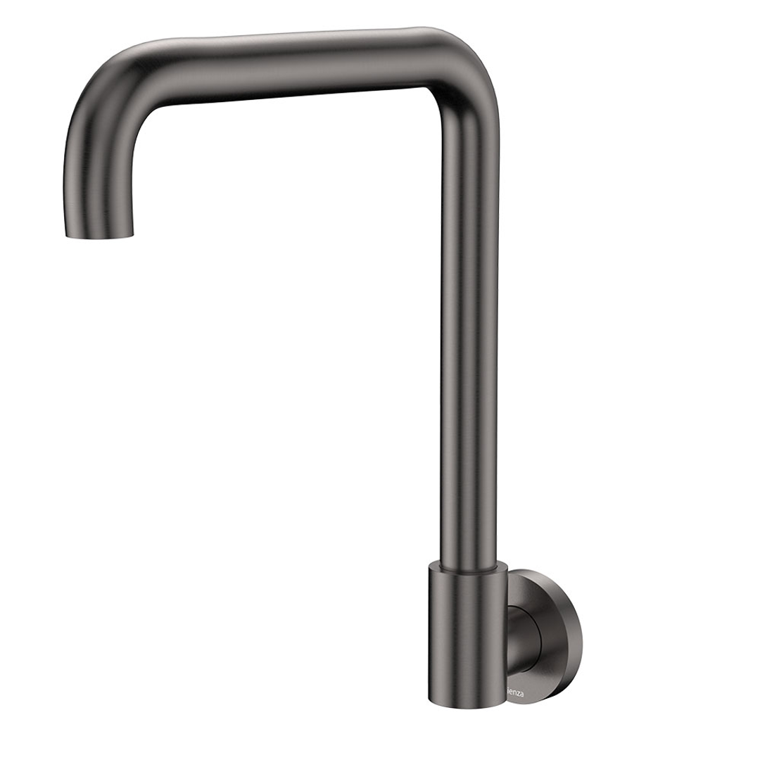 Fienza Kaya Gun Metal Squareline Wall Swivel Outlet Sus304 & Lf Brass Lf