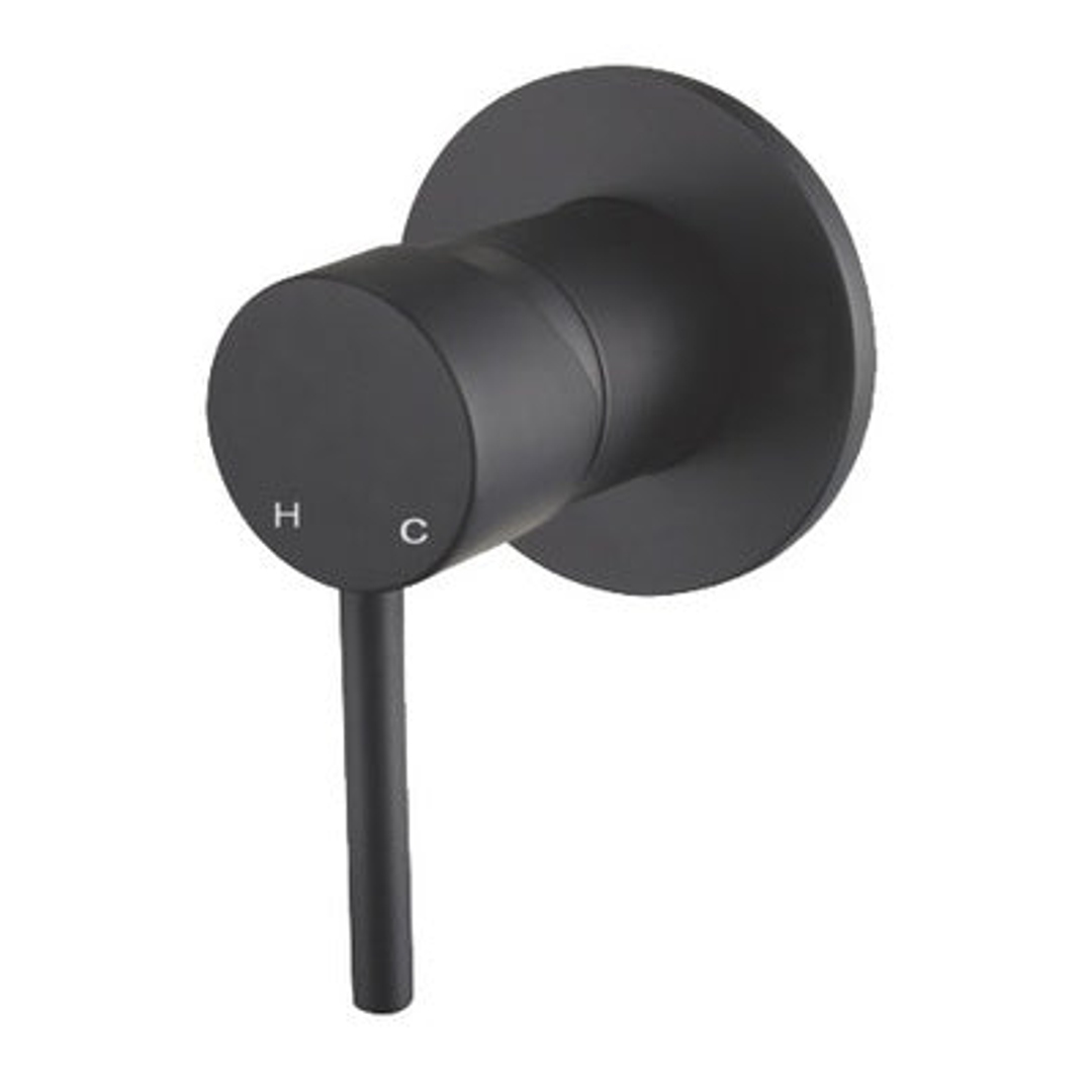 Aussie Life Round Shower Mixer Matte Black Cha-70W