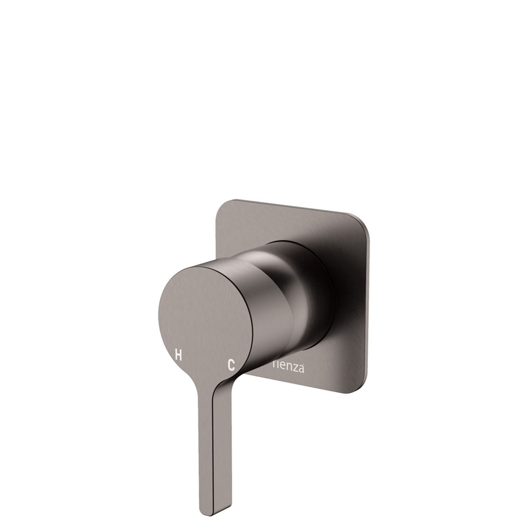 FIENZA SANSA WALL MIXER SOFT SQUARE PLATE GUN METAL