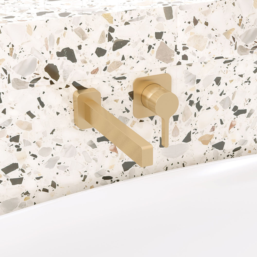 Fienza Sansa Wall Bath Outlet Urban Brass