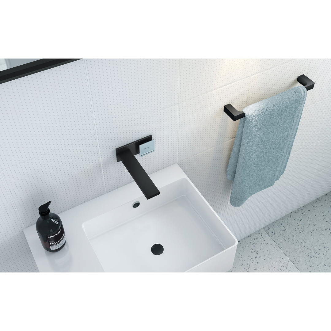 Phoenix Gloss Hand Towel Rail Matte Black Gs893Mb