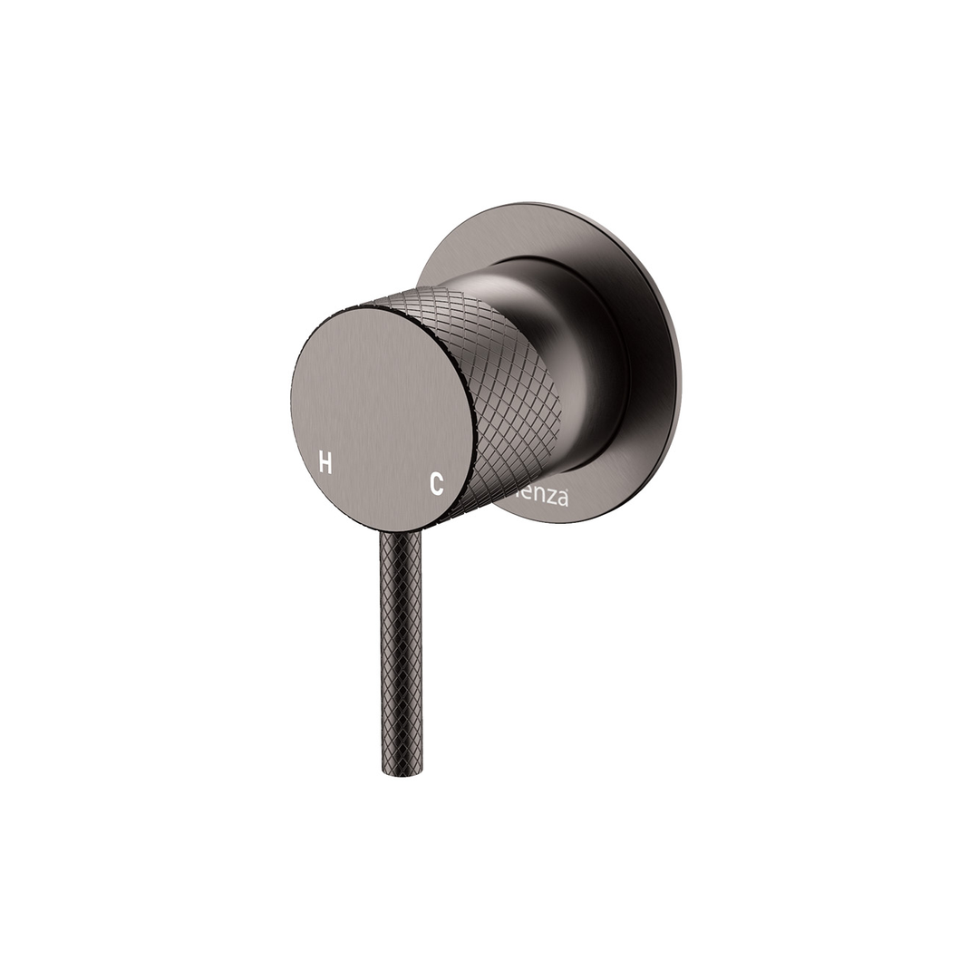 Fienza Axle Wall Mixer Small Round Plate Gun Metal