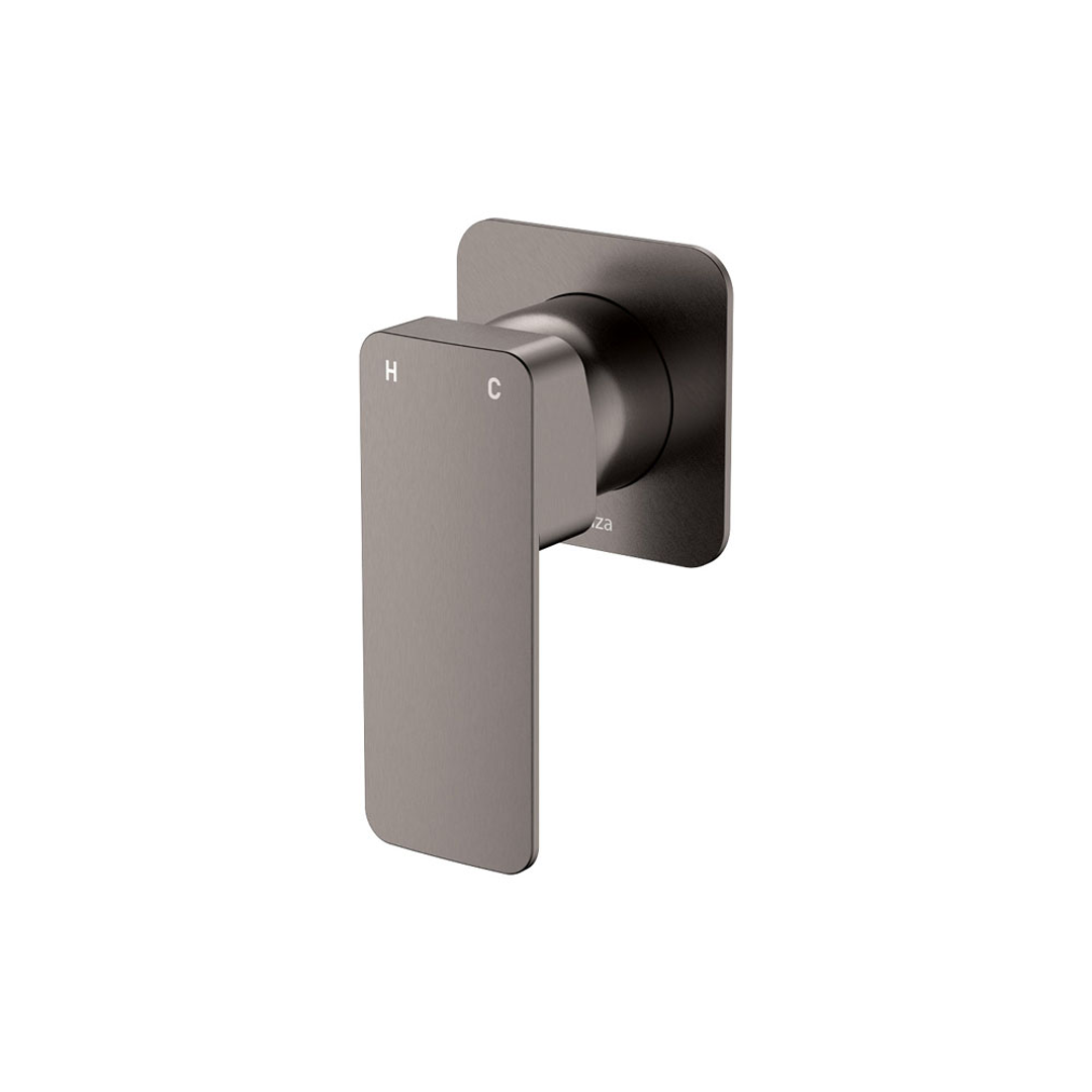 FIENZA TONO WALL MIXER SMALL SQUARE PLATE GUN METAL