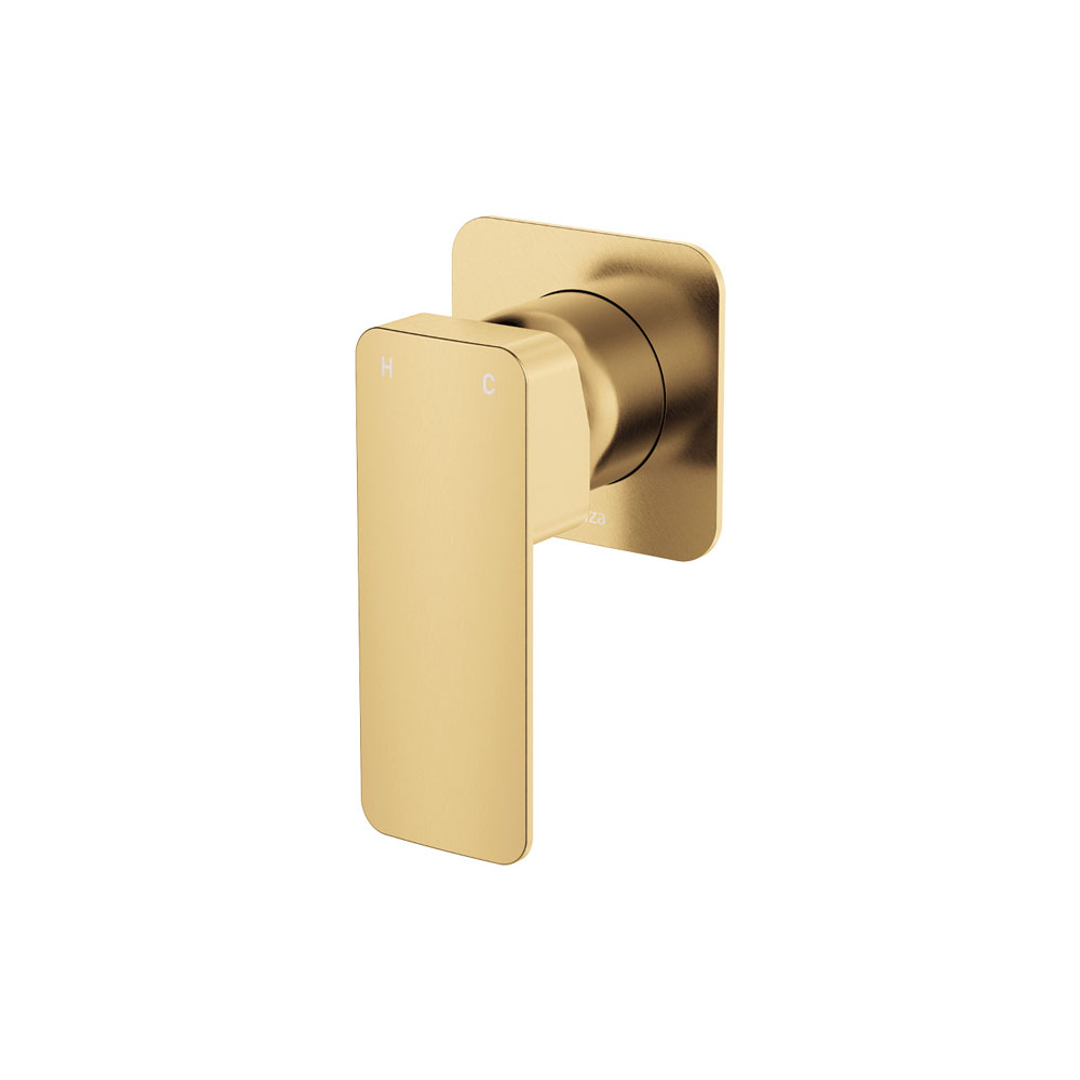 FIENZA TONO WALL MIXER SMALL SQUARE PLATE URBAN BRASS