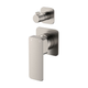 Fienza Tono Wall Diverter Mixer Dress Kit Small Square Plates Brushed Nickel Lf Sus304