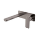 Fienza Tono Basin/Bath Wall Mixer 200mm Outlet Set Large Square Plates Gun Metal