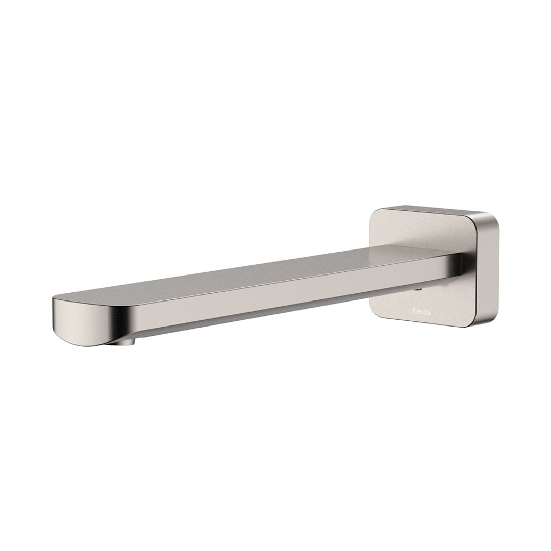 FIENZA TONO WALL BASIN/BATH 220MM OUTLET BRUSHED NICKEL