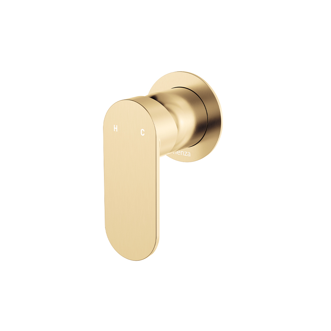 Fienza Empire Slim Wall Mixer Round Plate Urban Brass Lf