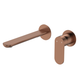 Fienza Empire Slim Basin/Bath Wall Mixer Set Round Plates 200mm Brushed Copper Lf