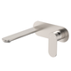 Fienza Empire Slim Basin/Bath Wall Mixer Set Oval Plate 200mm Brushed Nickel Lf