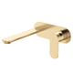 Fienza Empire Slim Basin/Bath Wall Mixer Set Oval Plate 200mm Urban Brass Lf