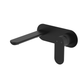 Fienza Empire Slim Basin/Bath Wall Mixer Set Oval Plate 160mm Matte Black Lf