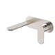 Fienza Empire Slim Basin/Bath Wall Mixer Set Oval Plate 160mm Brushed Nickel Lf