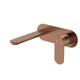 Fienza Empire Slim Basin/Bath Wall Mixer Set Oval Plate 160Mm Brushed Copper Lf