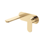 Fienza Empire Slim Basin/Bath Wall Mixer Set Oval Plate 160mm Urban Brass Lf