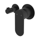 Fienza Empire Slim Wall Diverter Mixer Small Round Plates Horizontal Matte Black Lf