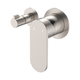 Fienza Empire Slim Wall Diverter Mixer Small Round Plates Horizontal Brushed Nickel Lf