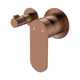 Fienza Empire Slim Wall Diverter Mixer Small Round Plates Horizontal Brushed Copper Lf