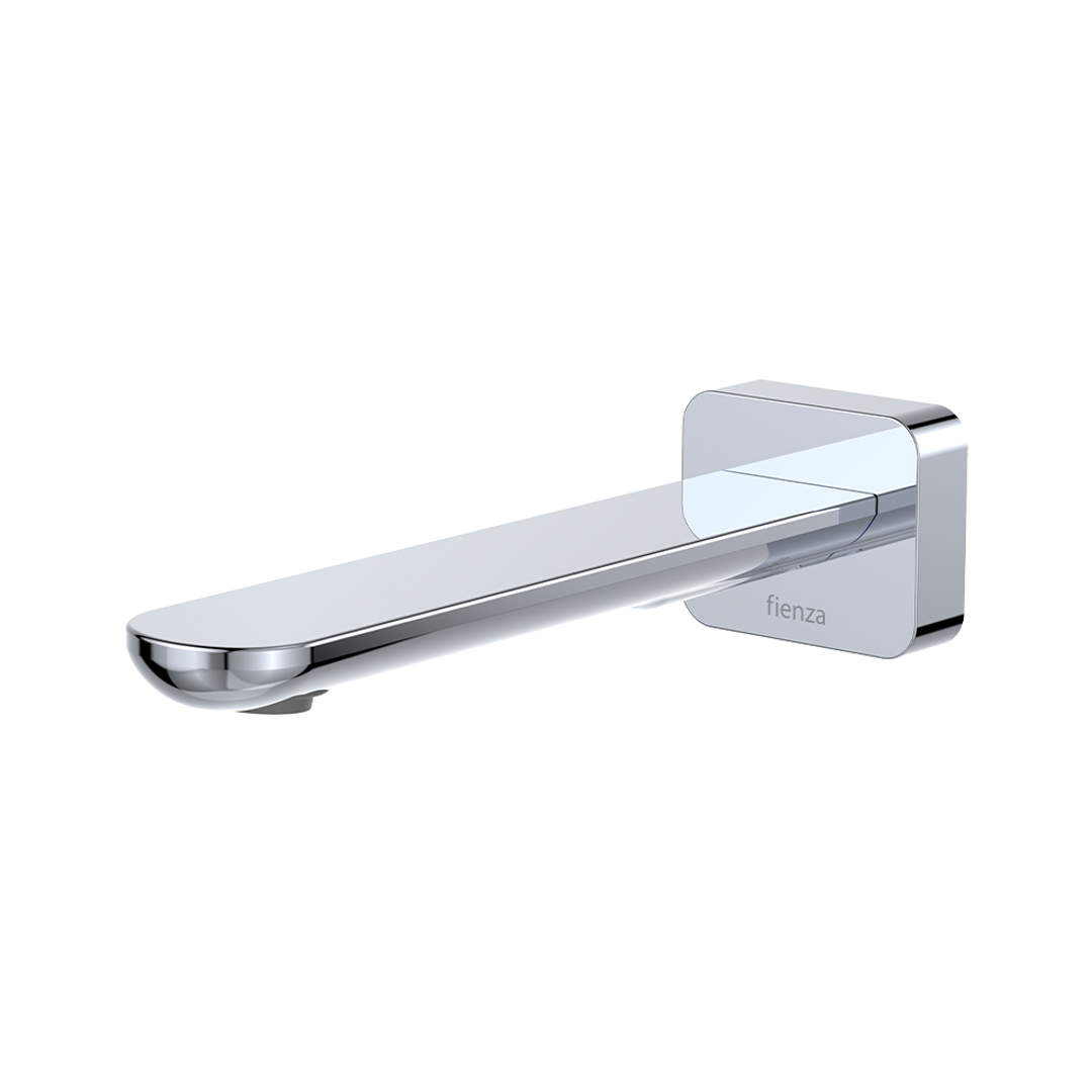 Fienza Empire Slim Wall Basin/Bath Outlet 180mm Square Plate Chrome Lf