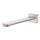 Fienza Empire Slim Wall Basin/Bath Outlet 220mm Square Plate Brushed Nickel Lf