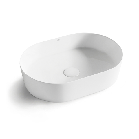 Otti Oval Basin Matt White 500X340